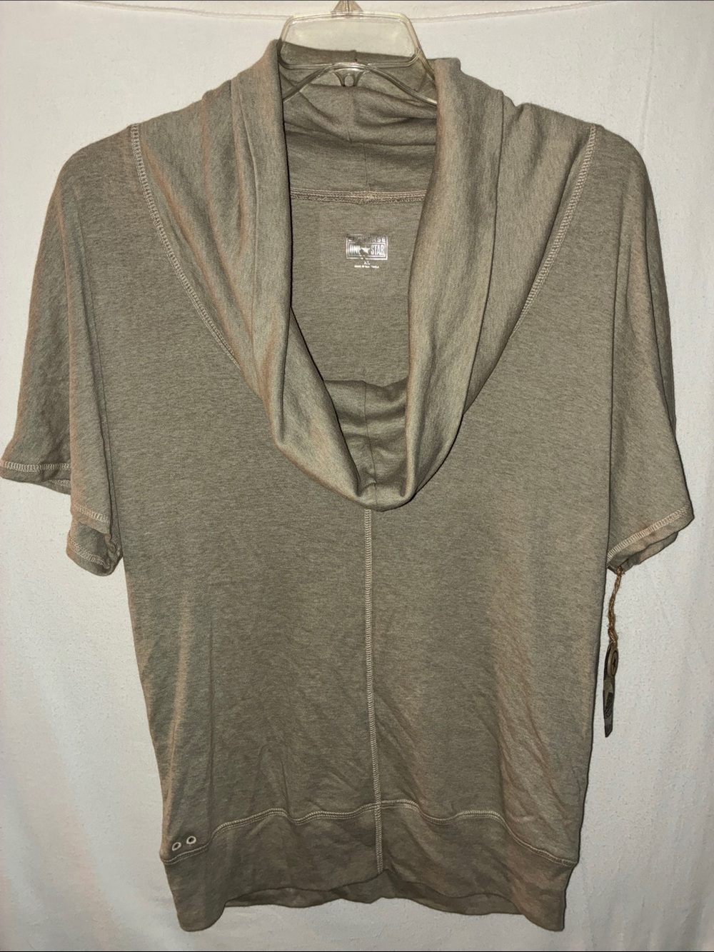 Converse Cowl Neck Short Sleeve Top